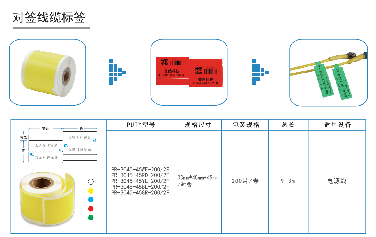 热敏对签线缆标签纸-案例与规格型号